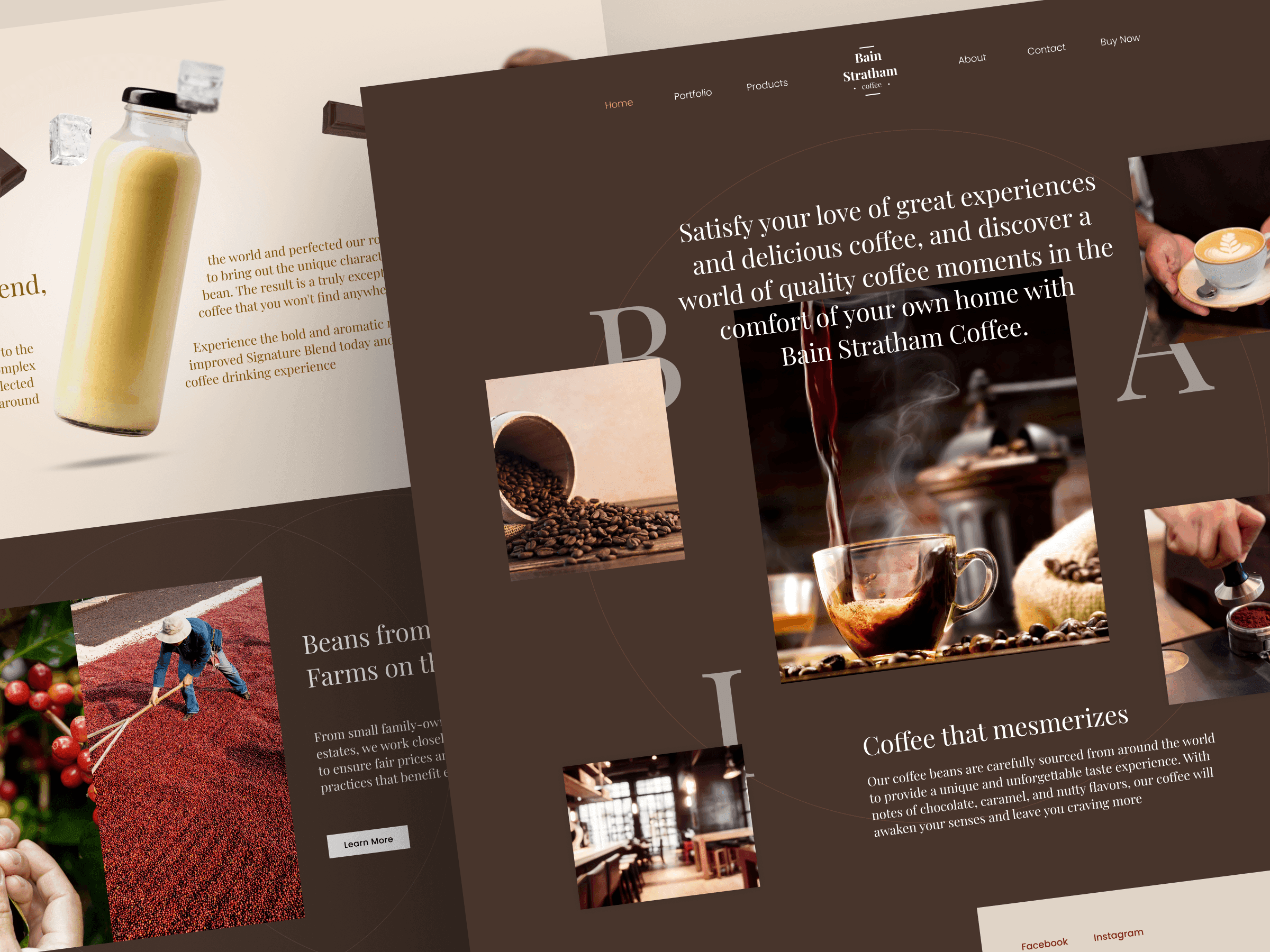 Bain Stratham's Coffee - Landing Page Concept 1